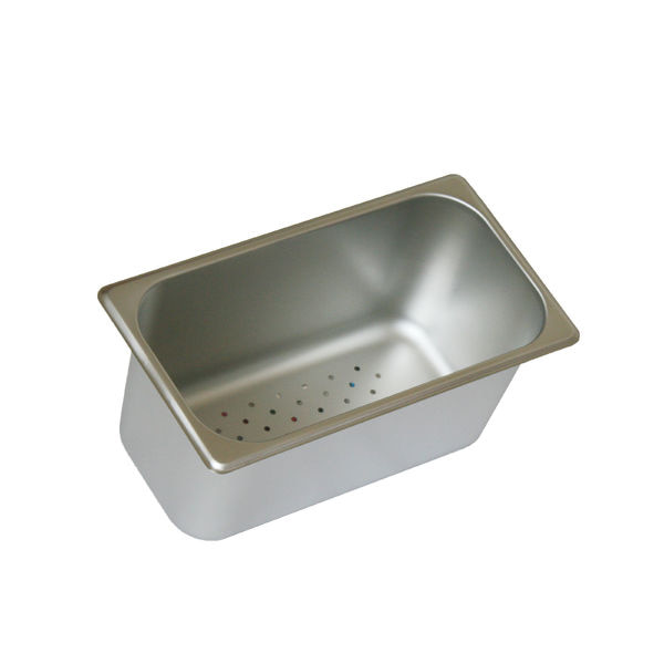 Stainless SteamTable Pan 1/3 Third Size perforated X 6in