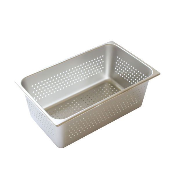 Stainless SteamTable Pan 1/1 Full-Size perforated X 8in
