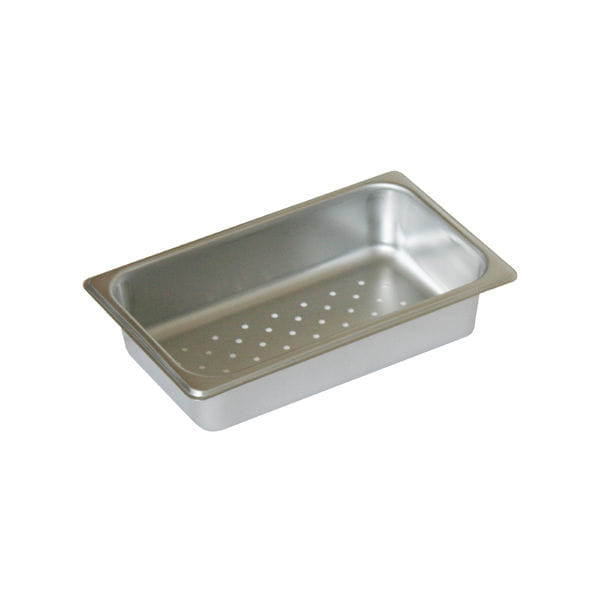 Stainless SteamTable Pan 1/4 one Fourth Size perforated X 2in
