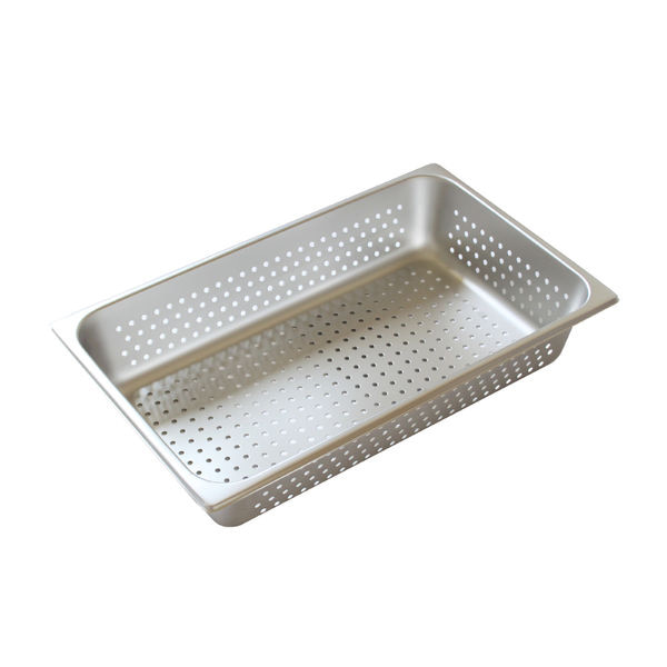 Stainless SteamTable Pan 1/1 Full-Size perforated X 4in